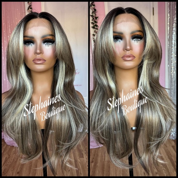 Human Hair Blended Lace Front Wig